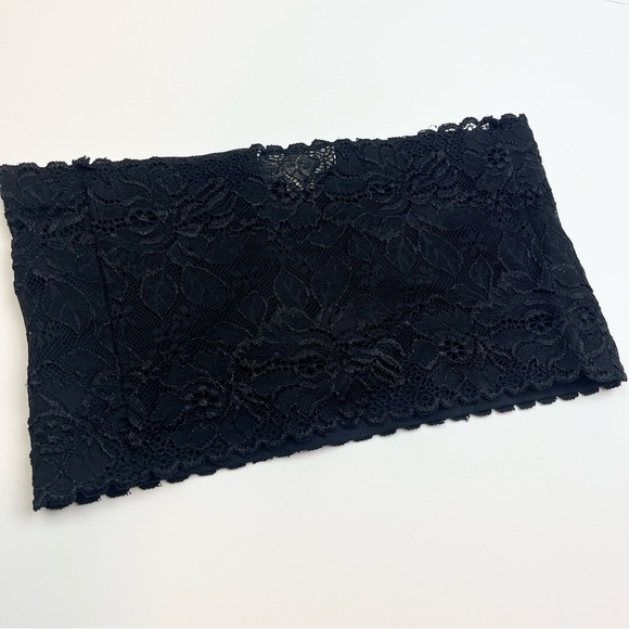 Black Lace Layering Bralette Bandeau Tube Top - Picture 5 of 6